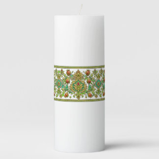 Royal Persian Gold Filigree | Luxury Botanical Pillar Candle