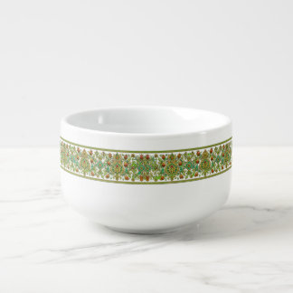 Royal Persian Gold Filigree | Luxury Botanical Soup Mug