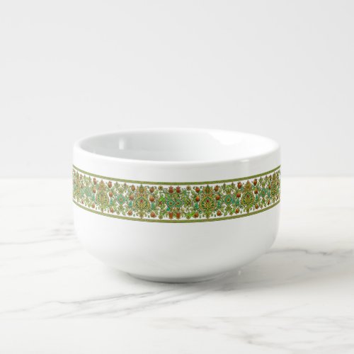 Royal Persian Gold Filigree | Luxury Botanical Soup Mug