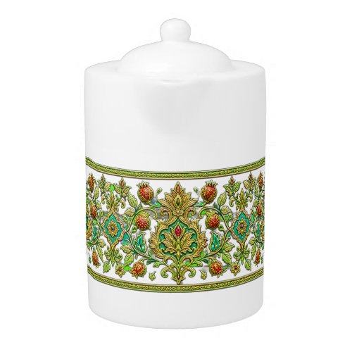Royal Persian Gold Filigree | Luxury Botanical  Teapot