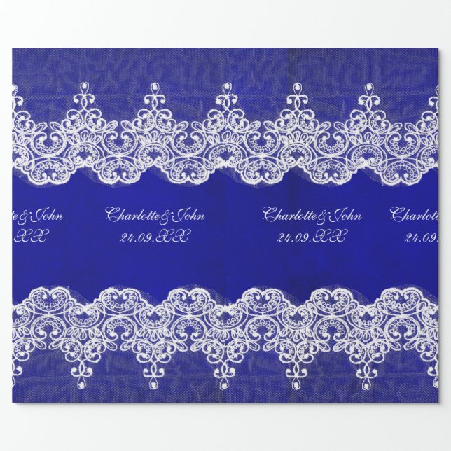 Beautiful latest Royal blue Wrapping Paper, Zazzle