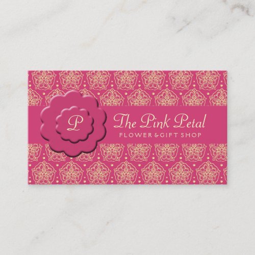 Royal Pink Flowers Business Card