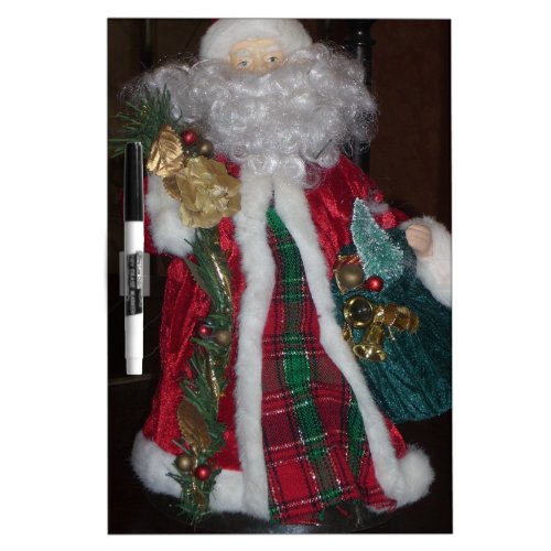 Royal Plaid Hohoho Santa Merry Christmas  Dry Erase Board