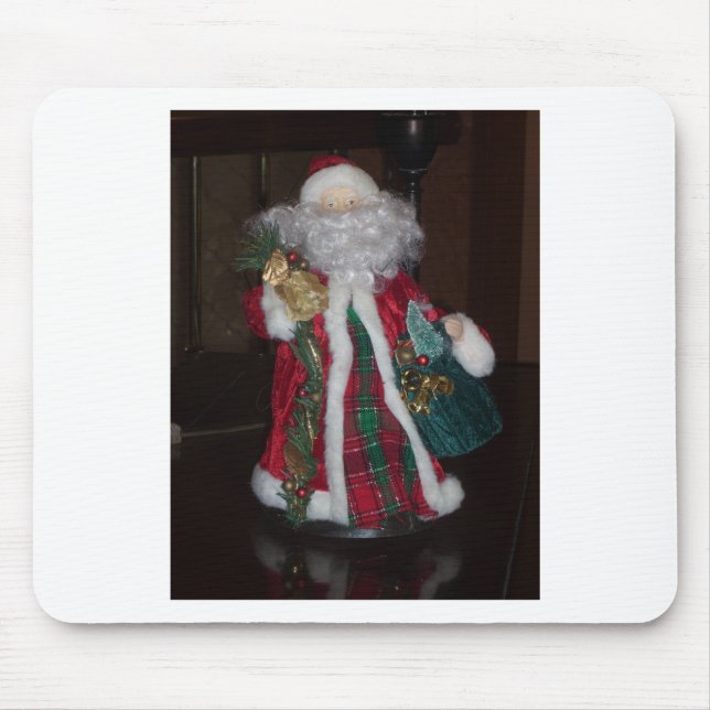 Royal Plaid Hohoho Santa Merry Christmas  Mouse Pad (Front)
