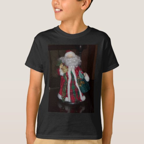 Royal Plaid Hohoho Santa Merry Christmas  T_Shirt