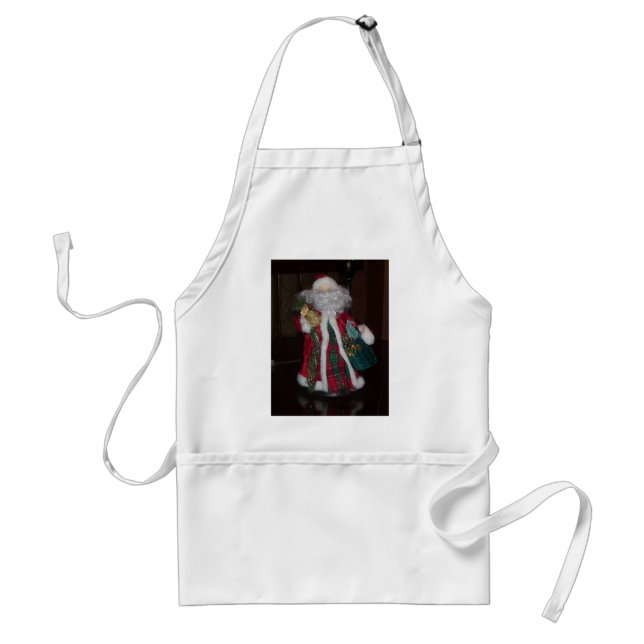 Royal Plaid Santa Collection. Adult Apron (Front)