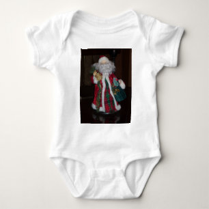Royal Plaid Santa Merry Christmas Baby Bodysuit