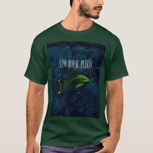 Royal Pleco with Emerald background Graphic T_Shirt
