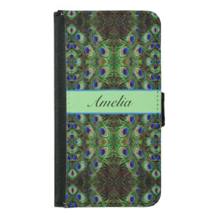 Royal Plumage - Luxe Peacock Feather Pattern  Samsung Galaxy S5 Wallet Case