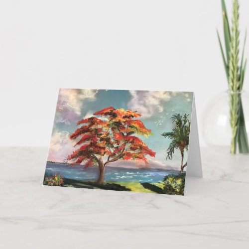 Royal Poinciana Blank Note Card