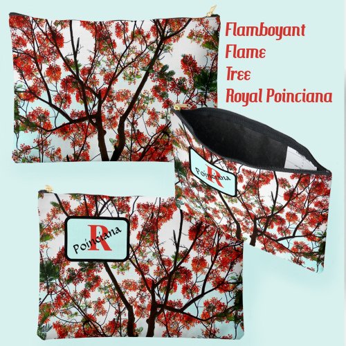 Royal Poinciana Flamboyant Flame Tree Accessory Pouch
