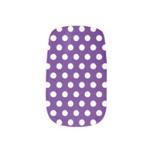 Royal Polka Dots Nail Art Olympian Effort Design