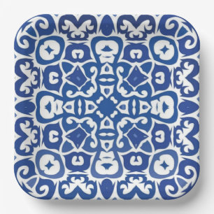 Royal Porto Mosaic Portuguese Blue and White Paper Plates