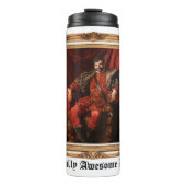 Royal Portrait Custom Personalized Photo Ornate Thermal Tumbler (Front)