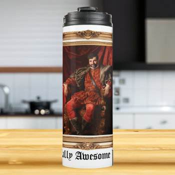 Royal Portrait Custom Personalized Photo Ornate Thermal Tumbler by cutencomfy at Zazzle