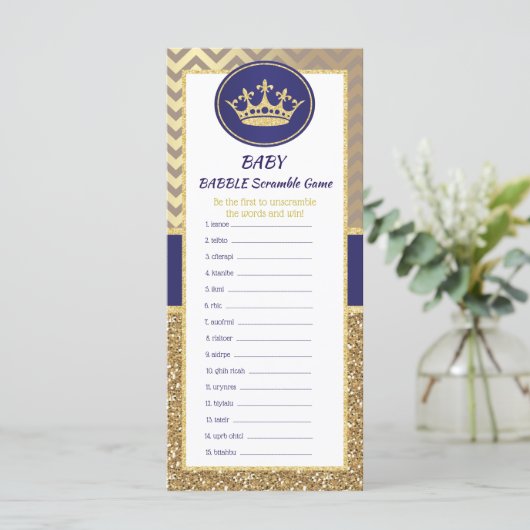 Royal Prince Baby Babble Word Scramble Game (Standing Front)