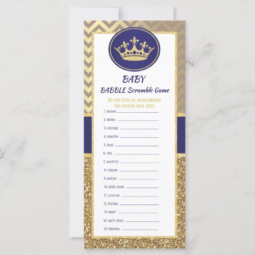 Royal Prince Baby Babble Word Scramble Game