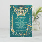 Royal Prince Baby Boy Shower Invitations (Standing Front)