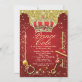 Royal Prince Baby Boy Shower Invitations (Front)