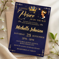 Royal Prince Baby Shower African American Boy