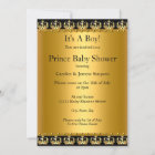 Royal Prince Baby Shower Black Gold Ethnic