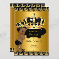 Black and gold little prince best sale baby shower