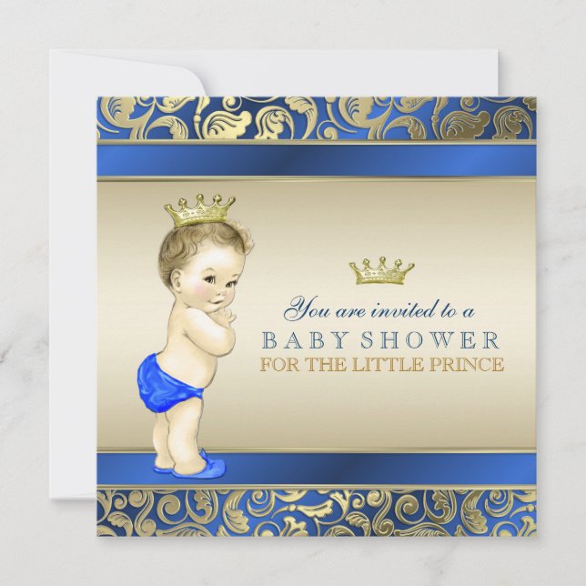 Royal Prince Baby Shower Invitation (Front)