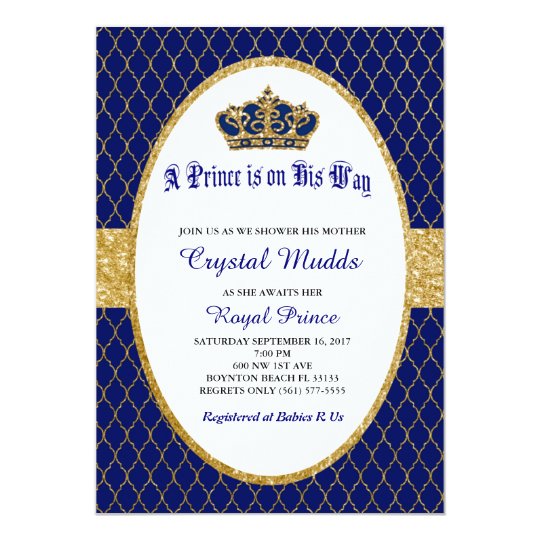 Royal Prince Baby Shower Invitation
