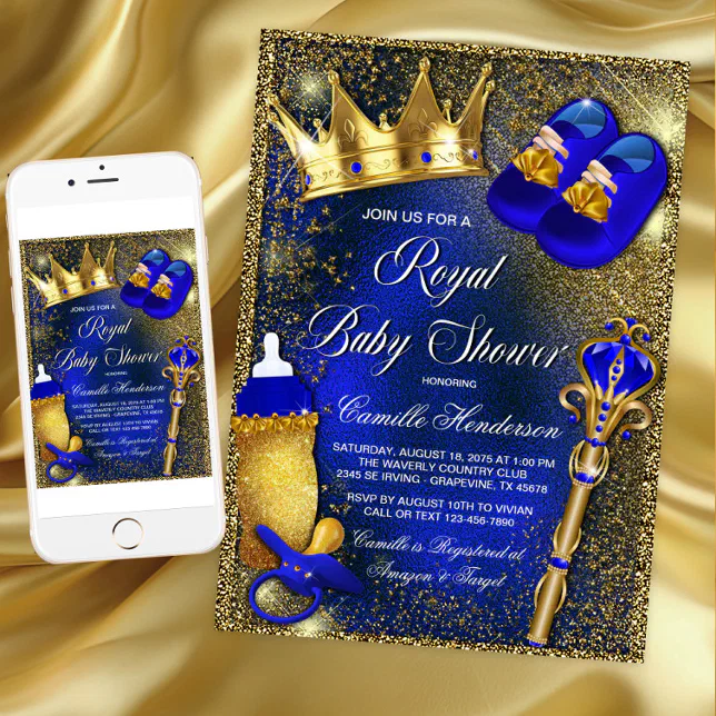 Royal Prince Baby Shower Invitation Zazzle