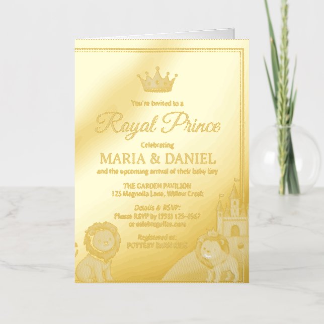 Royal Prince Baby Shower Invitation (Front)