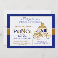 Royal prince baby cheap shower invitations