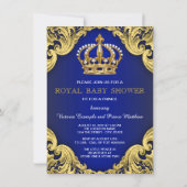 Royal Prince Baby Shower Invitations (Back)
