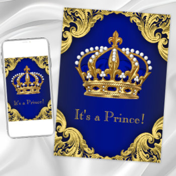Royal Prince Baby Shower Invitations by BabyCentral at Zazzle