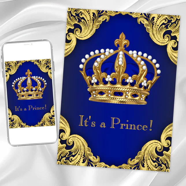 Royal Prince Baby Shower Invitations Zazzle