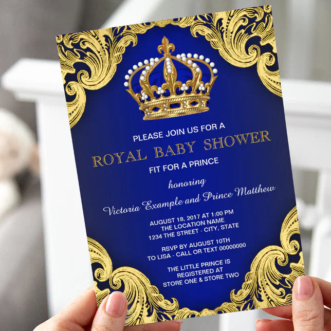 Royal Prince Baby Shower Invitations Zazzle
