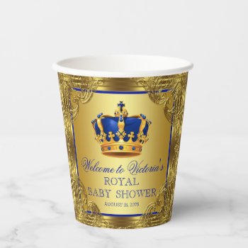 Royal Prince Baby Shower Paper Cups by BabyCentral at Zazzle