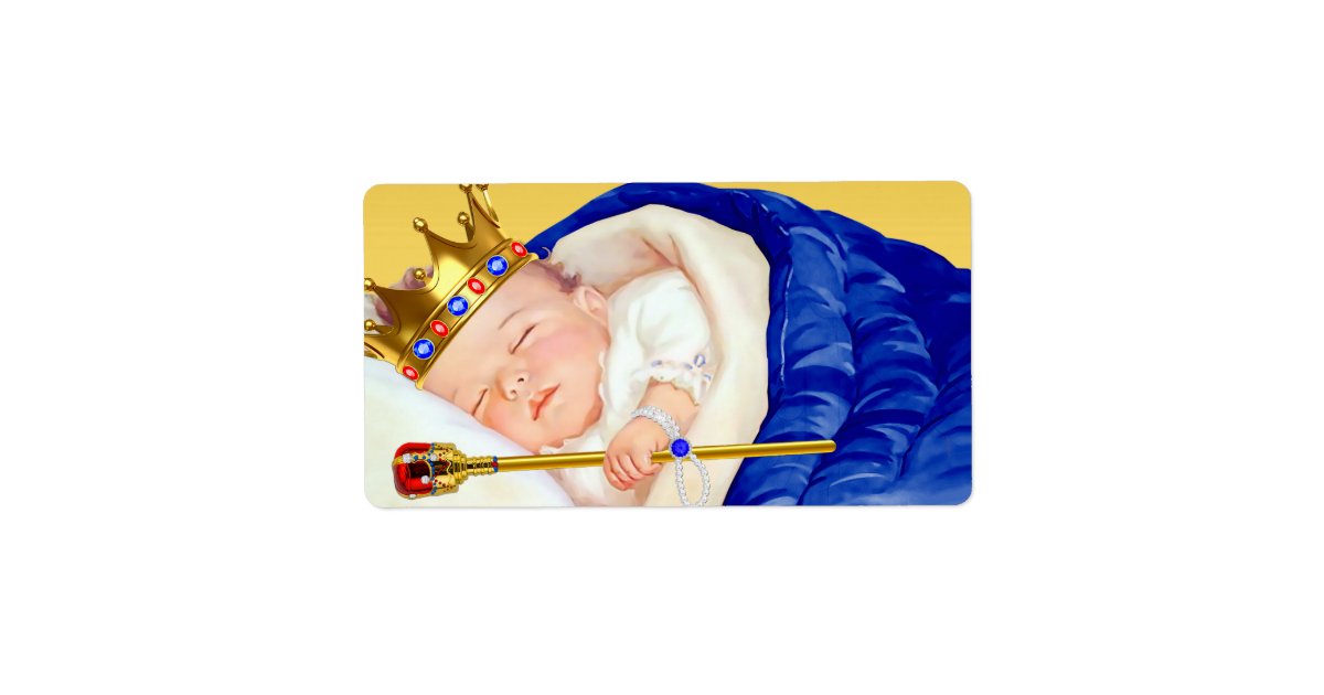 Royal Prince Baby Shower Water Bottle Labels | Zazzle