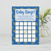 Royal Prince Bingo Baby Shower Game Blue Invitation (Standing Front)