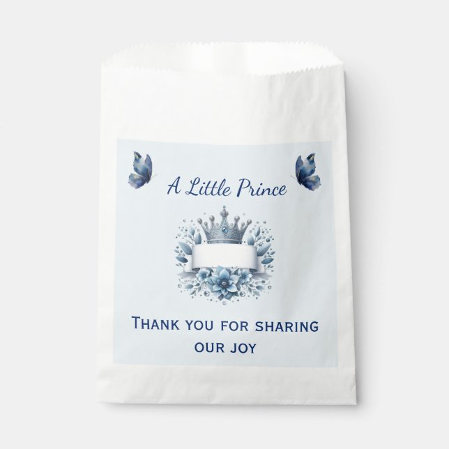 Royal Prince Blue Favor Bag (Front)