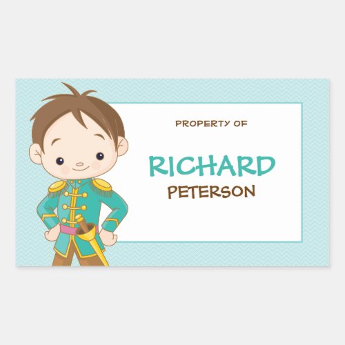 Royal Prince Book Label  Gift Tag Sticker