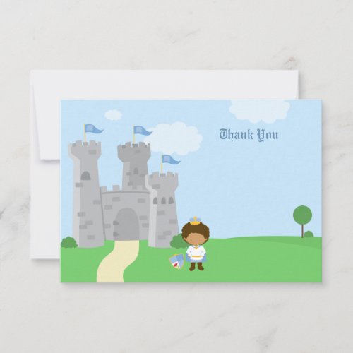 Royal prince charming boys birthday thank you card