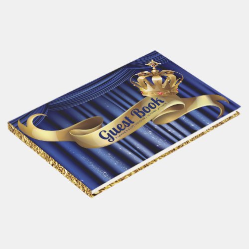 Royal Prince Crown Baby Shower Guest Book