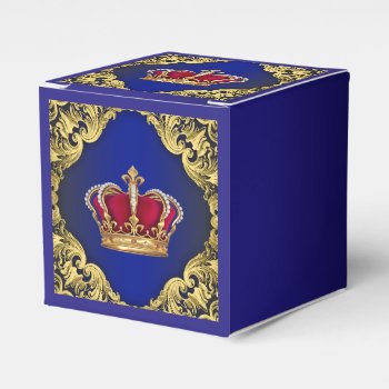 Royal Prince Crown Favor Boxes by BabyCentral at Zazzle