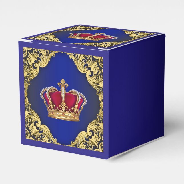 Royal Prince Crown Favor Boxes (Front Side)