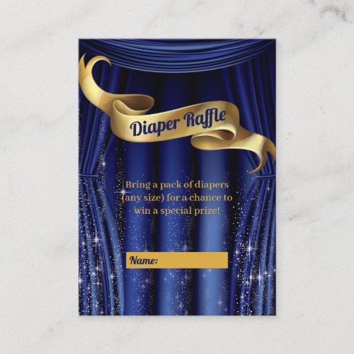 Royal Prince Diaper Raffle Tickets Enclosure Card