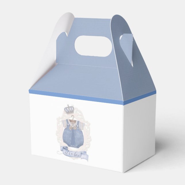 Royal Prince It's a Boy Baby Shower  Favor Boxes (Front Side)