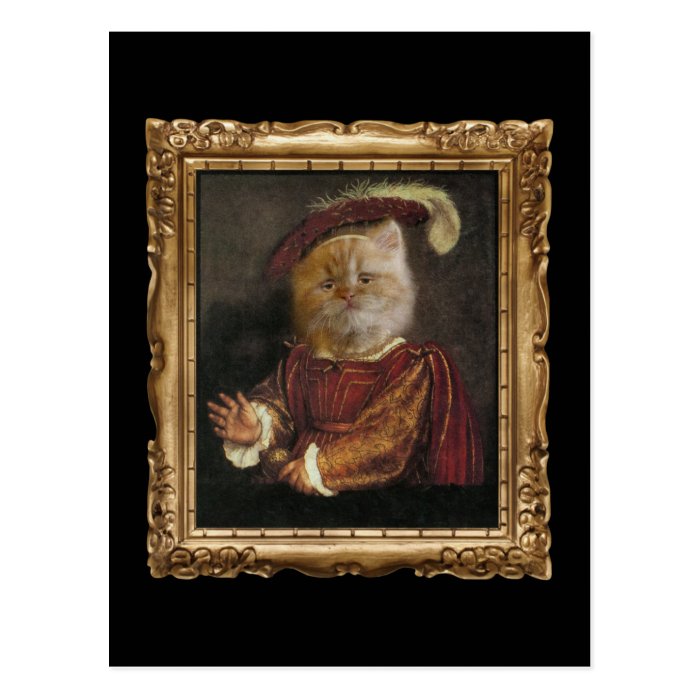 Royal Prince Kitty Framed Portrait Postcard