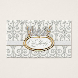 Royal Prince Princess Crown Baby Shower Favor Tags