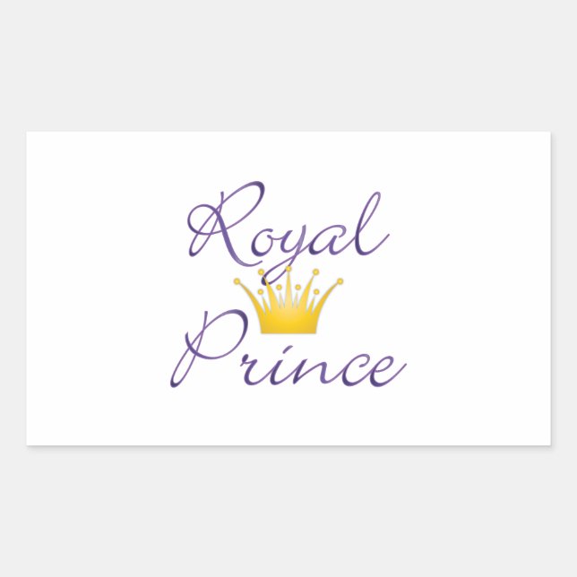 Royal Prince Rectangular Sticker (Front)