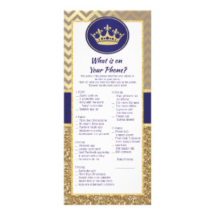 Royal Prince What is on Your Phone Game Rack Card